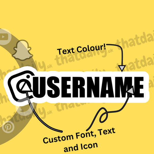 Bubble Social Handle Username Decal