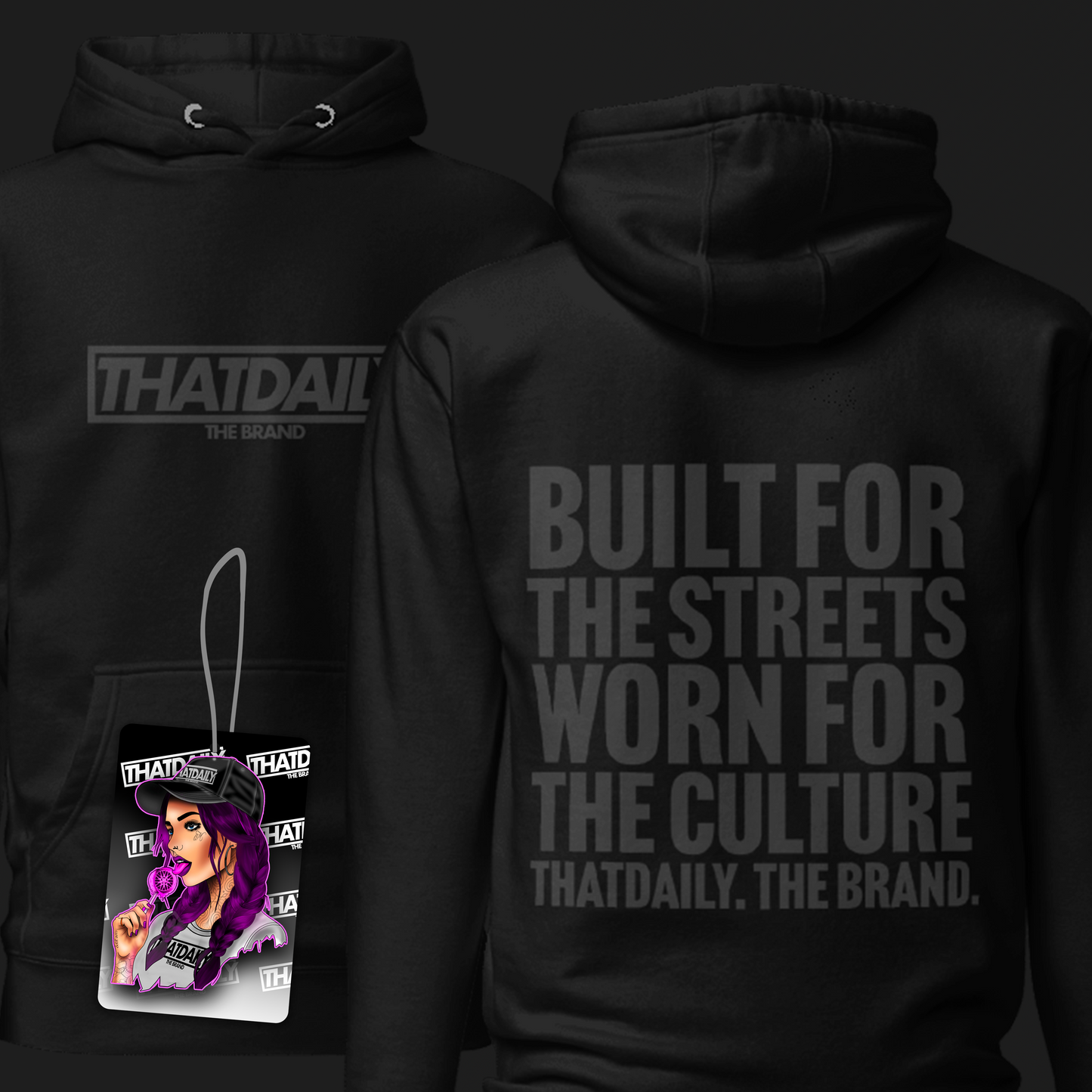 Blackout Edition Hoodie and Air Freshener Bundle