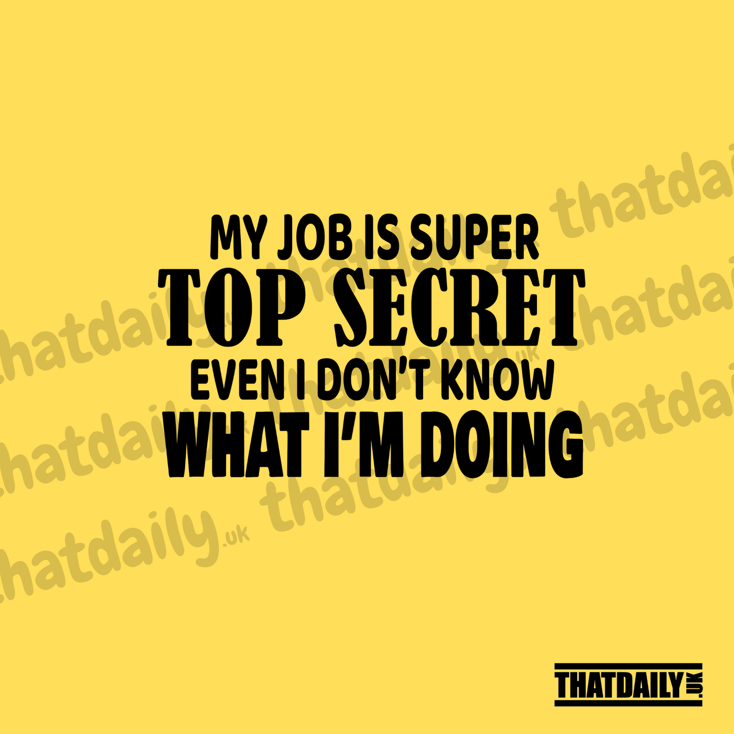 My Job Is Top Secret