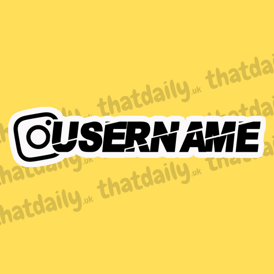 Speed Style Social Handle Username Decal